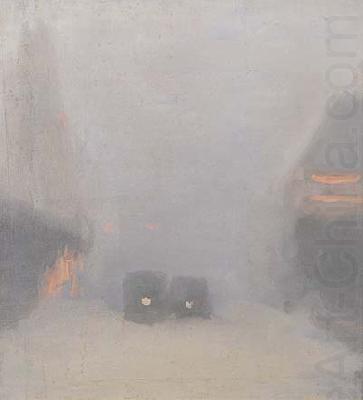 Clarice Beckett Passing Trams china oil painting image